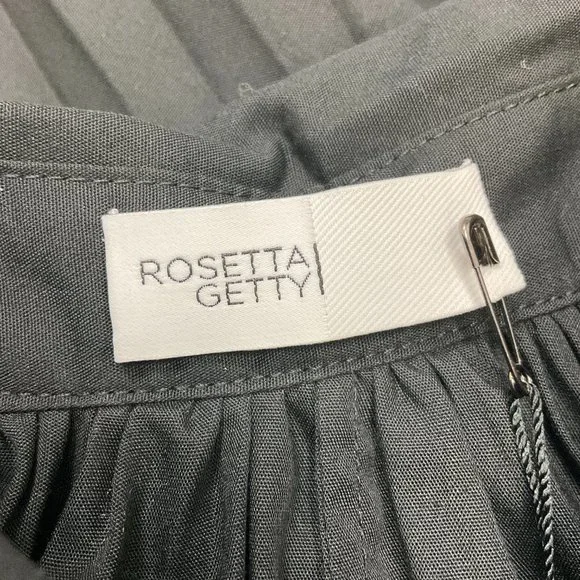 Rosetta Getty Black Pleated Shirtdress